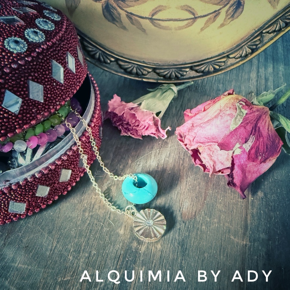 GOLD SUN + Turquoise Charms Necklace